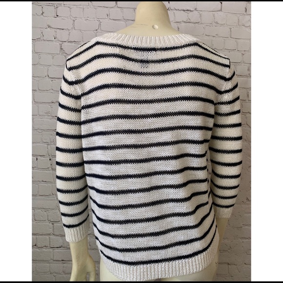 Aqua Sweaters Aqua Cable Knit Striped Sweater Poshmark